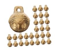 Operitacx 40 Piezas Rustic Bell Charms With Tiger Head Design Vintage Pendant For DIY Crafts Dog Collar Bells Christmas Tree And Home Decoration