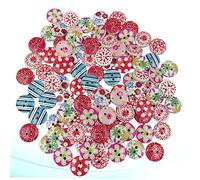 Operitacx 400 piezas Botones de Madera Redondos Multicolores para Coser para Manualidades Ropa Bolsos Chaquetas y DIY