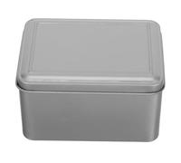 Operitacx 4piezas Caja De Galletas Metálica Vacía Lata De Hojalata Con Tapa Para Guardar Té Dulces y Manualidades Color Plata Para Bodas y Regalos