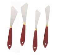 Operitacx 4piezas Raspadores De Pintura De Acero Inoxidable Mango Ergonómico Para Artistas y Estudiantes De Arte Herramientas De Pintura Prácticas Para Mezcla De