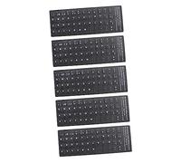 Operitacx 5 Hojas Pegatinas para Teclado Español Protector de Teclado Resistente al Desgaste Letras Adhesivas para Ordenador y Portátil para Aprendizaje de Instalación y