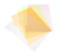 Operitacx 5 Hojas Separadores de Plástico para Archivador con Pestañas Prácticas Divisores de Páginas Desmontables para Cuadernos y Archivos Organizadores para Oficina y Escuela