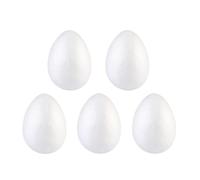 Operitacx 5 Huevos de Pascua de Espuma Blancos 15cm para Pintar Pack de 5 Piezas Decoración DIY de Manualidades Infantiles para Halloween y Navidad