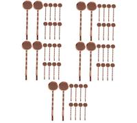Operitacx 5 Juegos Base De Horquilla Hair Clip Value Pack Pinzas Para El Cabello Con Bisel Base De Bisel De Joyería Pinza De Pelo De Bricolaje Biseles Para Hacer Joyas Cobre 20 Piezas * 5