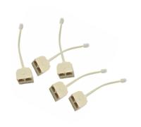 Operitacx 5 piezas Adaptador Teléfono Fijo Divisor Convertidor Macho Hembra Adaptador para Teléfono con Dos Salidas Compatible con Línea Fija Fácil Instalación Material Duradero