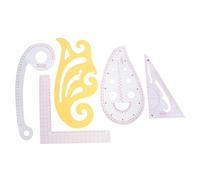 Operitacx 5 piezas Conjunto de Reglas Curvas para Patronaje y Costura Plantillas Precisas y Ligeras para Dibujo y Corte de Ropa Herramientas Profesionales y Portátiles para Diseño de