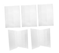 Operitacx 5 piezas Cubiertas Transparentes Impermeables para Libros Pack de Fundas de Protección para Cuadernos y Libros Escolares Fáciles de Usar y Transparentes