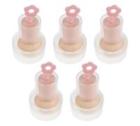 Operitacx 5 Piezas Esponja Facial con Forma de Hongo y Mango Ergonómico, Esponja Difuminadora Compacta y Portátil para Maquillaje Profesional, Aplicador de Base y Corrector