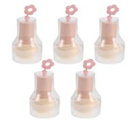 Operitacx 5 Piezas Esponjas de Maquillaje Aplicador para Base y Polvos Faciales con Forma de Hongo y Mango, Color Esponjas para Difuminar Maquillaje Reutilizables, Herramienta de Belleza