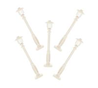Operitacx 5 Piezas Mini Farolas Simuladas Decorativas para Casas de Muñecas Mini Luces de Calle para Educación Infantil y Faroles Blanco para de Interior