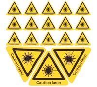 Operitacx 50 calcomanías de advertencia láser de PVC autoadhesivas para indicar riesgos y aumentar la conciencia de seguridad