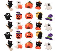 Operitacx 50 Piezas Accesorios de Resina Diseño de Monstruos de Halloween, Ligeros y Adorables para Manualidades DIY y Embellecimiento de Carcasa de Teléfono