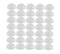Operitacx 50 Piezas Base para Ojos de Silicona para Muñeca Bjd, Accesorio para Cambiar el Maquillaje de Ojos, Plástico Blanco, para DIY y Arte Artesanal, para Artistas y Coleccionistas