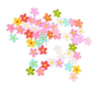 Operitacx 50 Piezas de Minidijes de Resina con Forma de Flor de Cinco Segmentos, Accesorios DIY para Adornos de Uñas y Uso Diario, Diseño Mini y Elegante Color Aleatorio