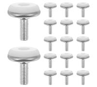 Operitacx 50 Piezas Niveladores para Muebles Ajustables Base Metálica, Patas Niveladoras M8x20 Mm para Mesas y Sillas, Pies de Plástico Antideslizantes para Uso en Hogar Reutilizable