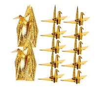 Operitacx 50 Piezas Origami Crane Mobile Pearlescent Hanging Decor For Showers Nursery Party Decorations Handfolded Elegant Craft
