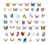 Operitacx 50 Piezas Pegatinas De Mariposas Pegatinas Pequeñas De Mariposas para Scrapbooking para Portátil Impermeables para Maleta y Laptop