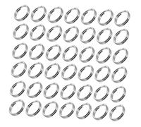 Operitacx 500 Piezas De Acero Inoxidable Anillo Doble Anillo De Metal Llaveros De Acero Inoxidable Para Llaves De Coche Aros