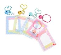 Operitacx 5piezas Llaveros De Cartón Adorables Marco Para Fotos Colgantes De Llaves Diy Para Decorar Mochilas y Bolsos Creativos y Personalizables