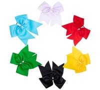 Operitacx 6 Coleteros Lazo Grande Pelo de Niñas y Mujeres, Bandas Elásticas de Cinta, Fáciles de Usar Sujetan Bien el Cabello para Fiestas y Uso en Casa