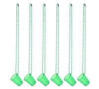 Operitacx 6 Collares de Fiesta Vaso Reutilizable de Plástico Verde, Accesorios Creativos para Celebraciones de Despedida de Soltero y Fiestas Temáticas Varios estilos