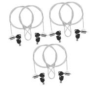 Operitacx 6 Juegos Cables de Seguridad para Portátil Cerradura con Llave Cable Flexible Compatible con Laptops y Tablets Diseño Resistente y Rotativo