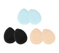 Operitacx 6 Mini Borlas para Polvos Faciales y Base de Maquillaje Forma Mini, Hechas de Poliuretano Hidrofílico para Uso en Húmedo Soporte para Dedos Color Aleatorio
