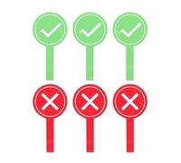 Operitacx 6 piezas Accesorios Tarjetas De Juego Signo Borrable En Seco Paletas De Clase Verdadero Falso Panel De Pantalla Tablero Mini Tablero Estudiante Espuma El Signo Portátil