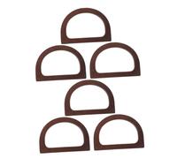 Operitacx 6 Piezas Asas de Madera Forma D para Bolsos Repuesto para Manijas de Bolsos de Mano Accesorios de Lona y Playa Diseño Ergonómico y Resistente Mango de Madera
