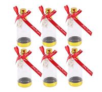 Operitacx 6 Piezas Caja de Dulces Forma de Botella de Champán Cajas Pequeñas para Dulces para Bodas y Fiestas Bolsas para Regalos de Fiesta Color Rojo Detalles Dorados