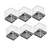 Operitacx 6 Piezas Caja de Exhibición de Muestras Minerales Transparente Almacenamiento para Colecciones de Especímenes Duradero y Resistente Deformaciones para Fósiles y Minerales Medidas