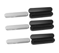 Operitacx 6 Piezas Caja Metálica para Lápices y Bolígrafos con Forro de Esponja Estuche Rectangular Multiusos para Oficina Escuela y Hogar Pack de Plateadas y Negras