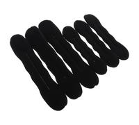 Operitacx 6 Piezas Herramienta para Hacer Moños Reutilizable de Tejido y Esponja en Color Negro, Accesorio Cabello Grande Adecuado para Uso Diario Ocasión