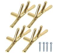 Operitacx 6 Piezas Tiradores Vintage para Muebles Manijas Forma de Rama Resistentes y Decorativos para Armarios y Cómodas