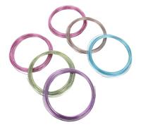 Operitacx 6 Rollos Alambre de Aluminio que Mantiene la Forma para Manualidades y Jardinería, 6 Rollos de Alambre Flexible sin Rebabas Adecuado para Arreglos de Flores y Esculturas