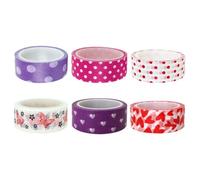 Operitacx 6 Rollos Cinta de Papel Adhesiva para Scrapbook Decorativos DIY Álbum Fotos Manualidades Infantil Diseño Unicornio y Vida