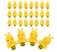Operitacx 60 Unidades Mini Borradores de Lápiz Forma de Abeja para Decoracion Colegio, Estructura Desmontable y Potente Poder de Borrado, Ideales para Recompensas Aula