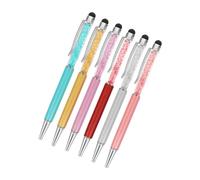 Operitacx 6piezas Bolígrafo Capacitivo Lápiz Táctil De Cristal Forma De Diamante y Bolígrafo De Metal Compatible con Tablets y Smartphones