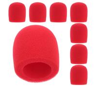 Operitacx 8 Fundas de Espuma Roja para Micrófonos de Mano Ajuste Cómodo y Calidad de Sonido Mejorada para Uso en Ktv y Transmisiones Directas