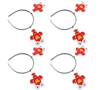 Operitacx 8 Piezas de Diademas Forma de Langosta Rojas, Ligeras y Resistentes para Carnaval y Decoración Diaria del Cabello