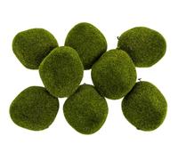 Operitacx 8 Piezas Piedras de Musgo Artificiales Decorativas de Espuma y Flor de Seda, Detalles Realistas y Uso Prolongado para Accesorios de Pared Vegetal Emulada