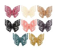 Operitacx 8 Piezas Pinzas Pelo Forma de Mariposas, Materiales Ps y Abs, Diseño Delicado y Moderno, Ideales para Bodas y Fiestas, No Dañan el Cabello Color Aleatorio