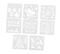 Operitacx 8 Piezas plantillas para pintar navidad marcapaginas marcapáginas plantillas huecas de navidad plantillas de dibujo para niños plantilla de dibujo hueco ahuecar modelo