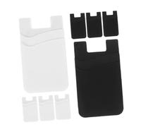 Operitacx 8piezas Pegatina para Tarjeta de Teléfono Móvil Doble Capa de Silicona Fundas Adhesivas para Tarjetas de Crédito Billetera para Móvil para Transporte Público y Acceso Edificios