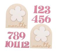 Operitacx Accesorios para Fotografía de Bebés Tarjeta de Letrero Mensual para Recién Nacido Letrero de Madera para Guardería para Sesión de Fotos de Casa