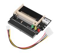 Operitacx Adaptador CF a IDE de 3,5 Pulgadas con Selección de Voltaje Jumper y 3 LED Indicadores, Carcasa de Plástico Negro y Cable de Alimentación IDE Incluido para Discos Duros