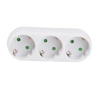 Operitacx Adaptador Corriente Triple con Panel Resistente y Estético de Instalar y Duradero para Hogar y Oficina