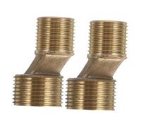 Operitacx Adaptador de Grifo Curvado en Ángulo para Bañera, Tornillo de Pie Curvo de Latón 48 Mm, Accesorio de Instalación para Ducha, 2 Unidades para Baño