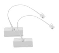 Operitacx Adaptador Divisor Telefónico Rj11/rj14 Desmontable 6p4c, 2 Unidades de Color, Conector para Línea Telefónica Fija, Adaptador de Cable para Teléfonos Fijos y Fax, Accesorios