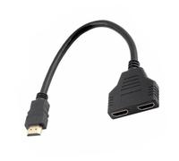 Operitacx Adaptador Video Divisor Macho Doble Hembra para Tv LCD LED Monitor Dual Compatible con Reproductores Dvd y